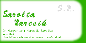 sarolta marcsik business card